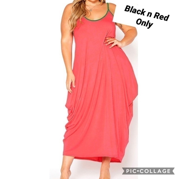 1 Left! Diva Plus Black Maxi Sundress - Picture 2 of 3